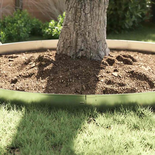 vidaxl Rasenzaun Galvanisierte Farbe 100 x 14 x 0.07 cm