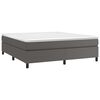 vidaXL Boxspringbettgestell Grau 180x200 cm Kunstleder