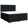 vidaXL Boxspringbett mit Matratze Schwarz 180x200 cm Stoff