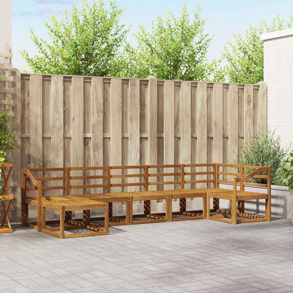 vidaXL Outdoor-Sofagarnitur 7 pcs Natur Massivholz Akazie