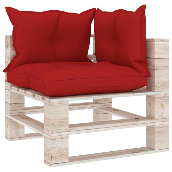 vidaXL 6-tlg. Garten-Lounge-Set aus Paletten mit Kissen Kiefernholz
