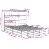 vidaXL Massivholzbett mit Regal ohne Matratze Wachsbraun 140x200 cm