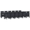 vidaXL Garten Essgruppe 13 pcs Anthrazit Polt Rattan