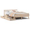 vidaXL Massivholzbett ohne Matratze 150x200 cm Kiefernholz