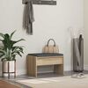 vidaXL Flurbank mit Kissen Sonoma-Eiche 63 x 38 x 40 cm
