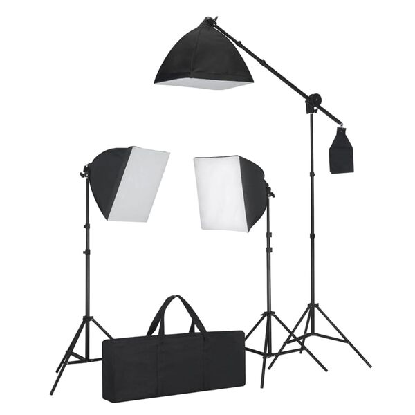vidaXL Fotostudio-Set mit Softbox-Leuchten und Hintergrund