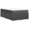 vidaXL Boxspringbett mit Matratze Dunkelgrau 120x200 cm Stoff