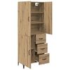 vidaXL Highboard Artisan-Eiche 69,5 x 34 x 180 cm Holzwerkstoff