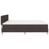 vidaXL Boxspringbett mit Matratze Dunkelbraun 200 x 200 cm Stoff