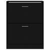 vidaXL Schuhschrank Schwarz 63x24x81 cm Holzwerkstoff