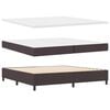vidaXL Boxspringbett mit Matratze Dunkelbraun 200 x 200 cm Stoff