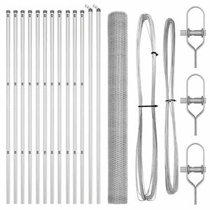 vidaXL Zaunpfosten Silber