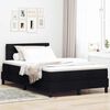 vidaXL Boxspringbett mit Matratze Schwarz 120 x 200 cm Stoff