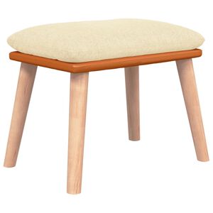 vidaXL Fu&szlig;hocker Creme 45x29,5x35 cm Stoff und Kunstleder