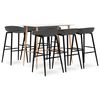vidaXL 7-tlg. Bar-Set Wei&szlig; und Grau