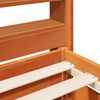 vidaXL Massivholzbett ohne Matratze Wachsbraun 75x190 cm Kiefernholz