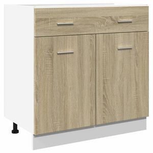vidaXL Schubunterschrank Lyon Sonoma-Eiche 80x46x81,5 cm Holzwerkstoff