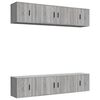 vidaXL 6-tlg. TV-Schrank-Set Grau Sonoma Holzwerkstoff