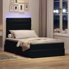 vidaXL Bett mit Stauraum und LED mit LED Schwarz 120 x 200 cm Samt