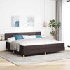 vidaXL Boxspringbett mit Matratze Dunkelbraun 200 x 200 cm Stoff