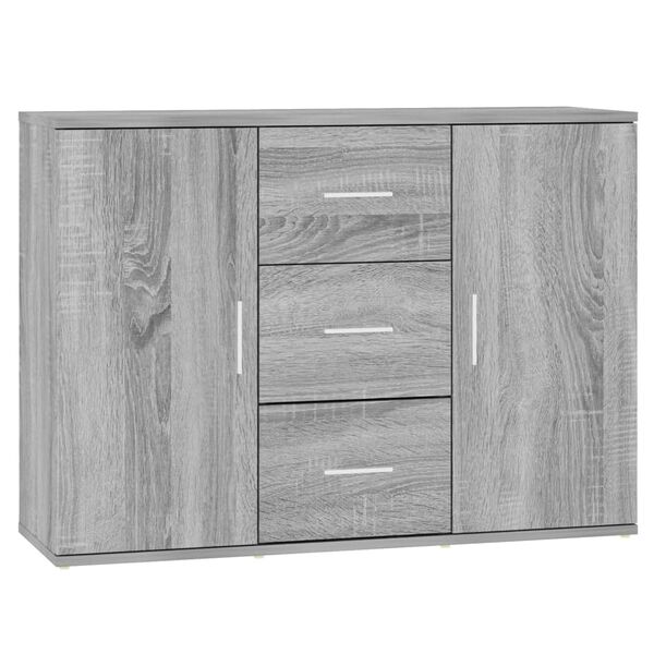 vidaXL Sideboard Grau Sonoma 91x29,5x65 cm Holzwerkstoff