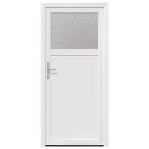 vidaXL Seiteneingangst&uuml;r 88 x 198 cm PVC Wei&szlig;