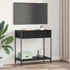 vidaXL Konsolentisch Schwarz Eichen-Optik 75 x 34,5 x 75 cm
