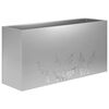 vidaXL Garten-Pflanzgef&auml;&szlig; Silber 100 x 20 x 49 cm Verzinkter Stahl