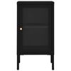 vidaXL Sideboard Schwarz 38x35x70 cm Stahl und Glas