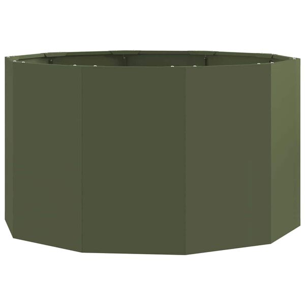 vidaXL Pflanzk&uuml;bel Olive Gr&uuml;n 90 x 90 x 50 cm Stahl