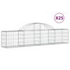 vidaXL Gabionen mit Hochbogen 25 Stk. 200x30x40/60 cm Verzinktes Eisen