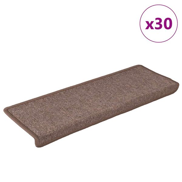 vidaXL Stufenmatten 30 Stk. 65x21x4 cm Braun Rechteckiger Rand