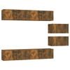 vidaXL 6-tlg. TV-Schrank-Set R&auml;uchereiche Holzwerkstoff