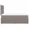 vidaXL Boxspringbett mit Matratze Taupe 120x200 cm Stoff