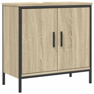 vidaXL Waschbeckenunterschrank Sonoma-Eiche 60x30x60 cm Holzwerkstoff