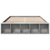 vidaXL Bettgestell Betongrau 135x190 cm Holzwerkstoff