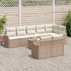 vidaXL Gartensofa-set 9 pcs Beige Poly-Rattan