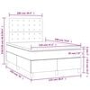 vidaXL Boxspringbett mit Matratze & LED Taupe 120x190 cm Stoff