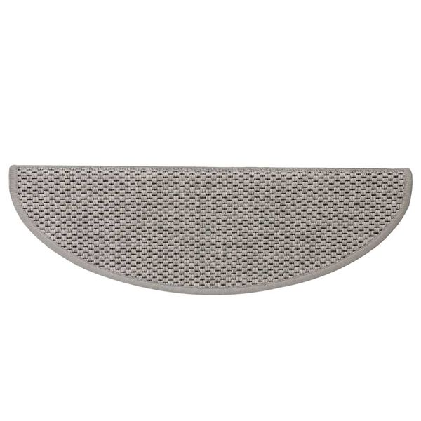 vidaXL Treppenmatten Selbstklebend Sisal-Look 15 Stk. 65x21x4 Platina