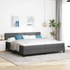vidaXL Boxspringbett mit Matratze Dunkelgrau 200 x 200 cm Stoff