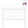 vidaXL Gartenzaun WOERDEN 6 stk. 10,2 x 1 m Pulverbeschichteter Stahl