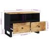vidaXL TV-Schrank 70x33x46 cm Massivholz Mango