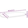 vidaXL Tischplatte Hellbraun 80x40x2 cm Massivholz Eiche Oval