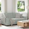 vidaXL 2-Sitzer-Sofa Hellgrau 180x78x84 cm Samt