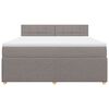 vidaXL Boxspringbett mit Matratze Taupe 180x200 cm Stoff