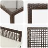 vidaXL Garten Essgruppe 7 pcs Braun Poly-Rattan
