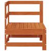 vidaXL Gartenecksofa Massives Kiefernholz Wachsbraun 62 x 62 x 70,5 cm