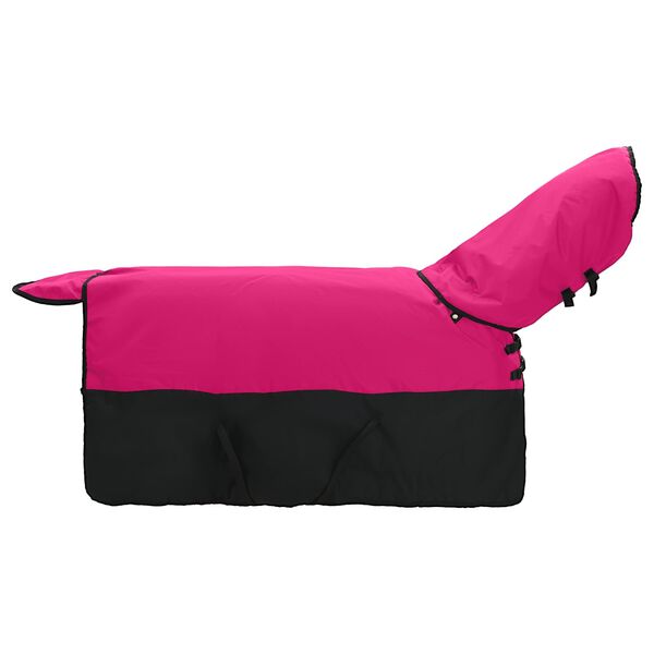vidaXL Pferdedecke Rosa und Schwarz 145 cm Polyester