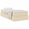 vidaXL Aufbewahrungsbett mit Matratze Creme 90 x 190 cm Polyester