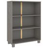 vidaXL B&uuml;cherschrank HAMAR Hellgrau 85x35x112 cm Massivholz Kiefer